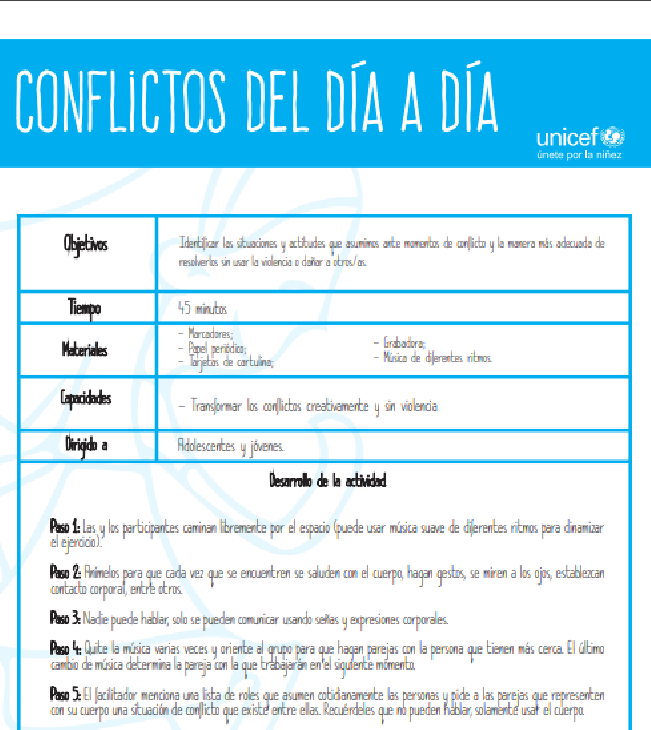 Actividad "Conflictos del día a día"