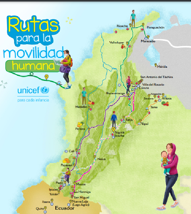 Mapas Ruta Migratoria - Colombia y Nariño