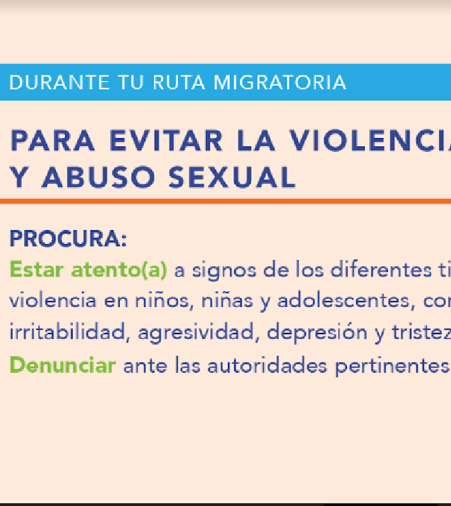 Mensajes Protección de la ruta - Durante tu ruta Evita explotacion y trafico 1