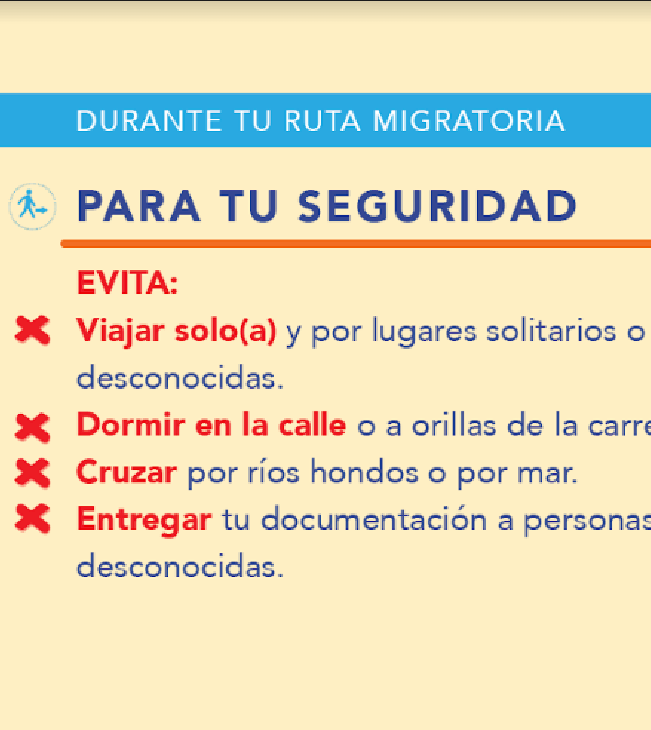 Mensajes Protección de la ruta - Durante tu ruta Seguridad Evita 1