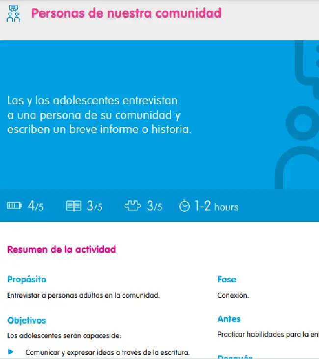 Personas de nuestra comunidad