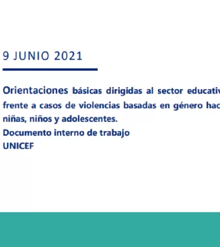 Herramientas sector educativo frente a casos de VBG